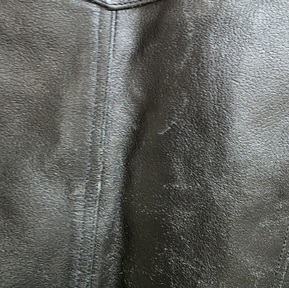 Black Leather Biker Vest Sz 48 - Picture 9 of 11